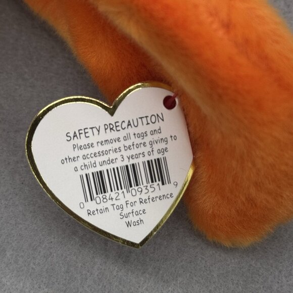 Vintage TY Beanie Buddies Digger Crab Orange 1999 Plush Stuffed Animal 11" - Picture 10 of 11